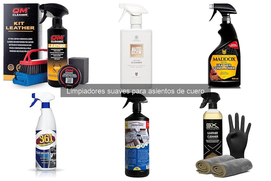 Alternativas a limpiadores suaves para asientos de cuero