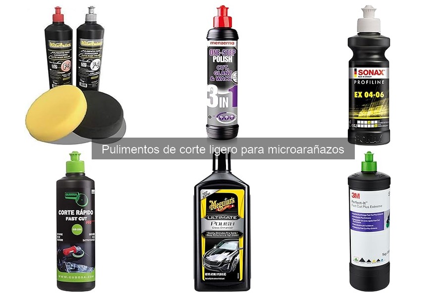 Alternativas a pulimentos de corte ligero para microarañazos