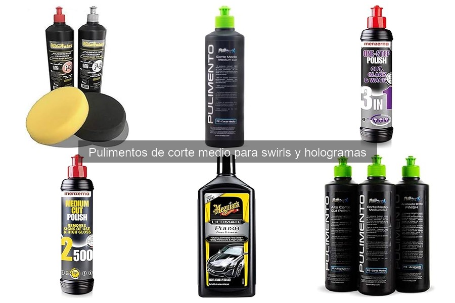 Alternativas a pulimentos de corte medio para swirls