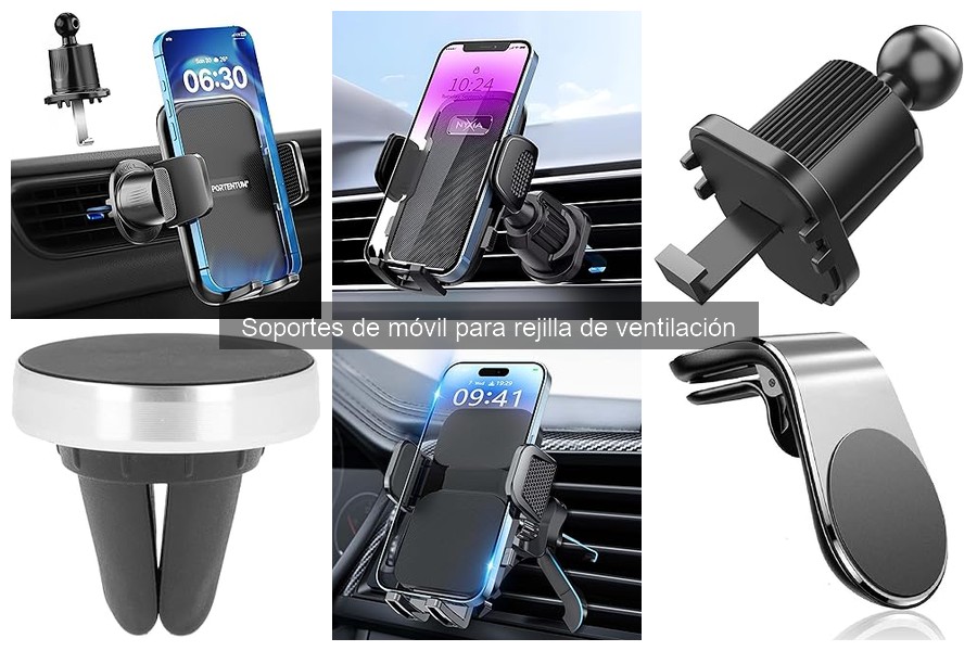 Alternativas a soportes de móvil para rejilla de ventilación