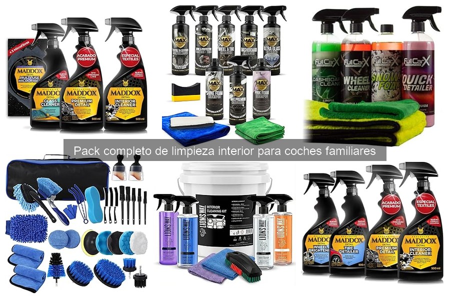 Alternativas para limpiar el interior de coches familiares