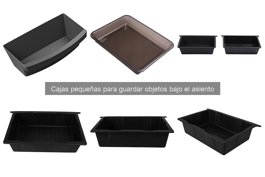 Cajas pequeñas para guardar objetos bajo el asiento del coche