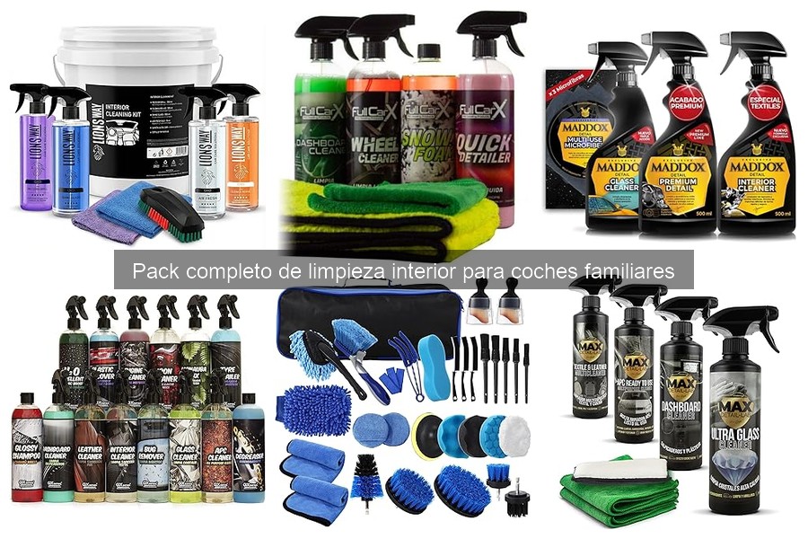 Cómo limpiar el interior de un coche familiar con un pack de limpieza