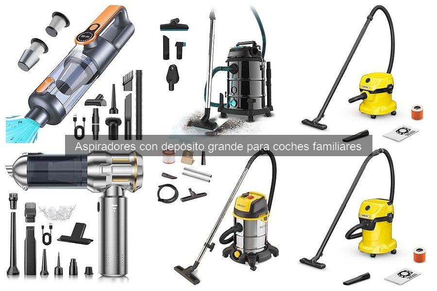 Cómo usar un aspirador con depósito grande para coches familiares