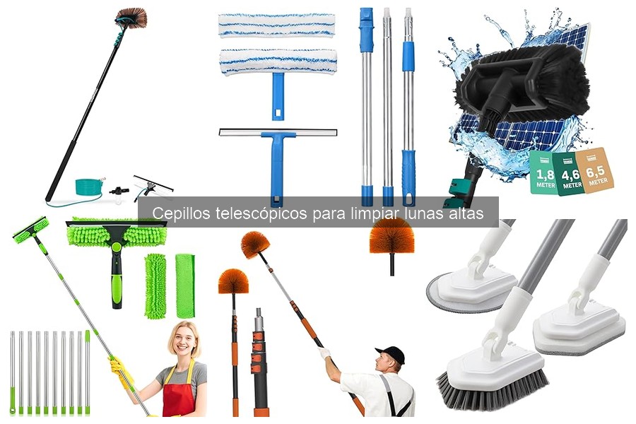 Cómo utilizar un cepillo telescópico para limpiar lunas altas