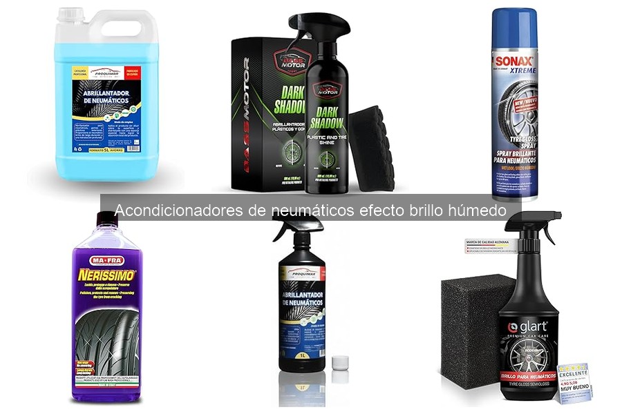 Comparativa de Acondicionadores de Neumáticos Efecto Brillo