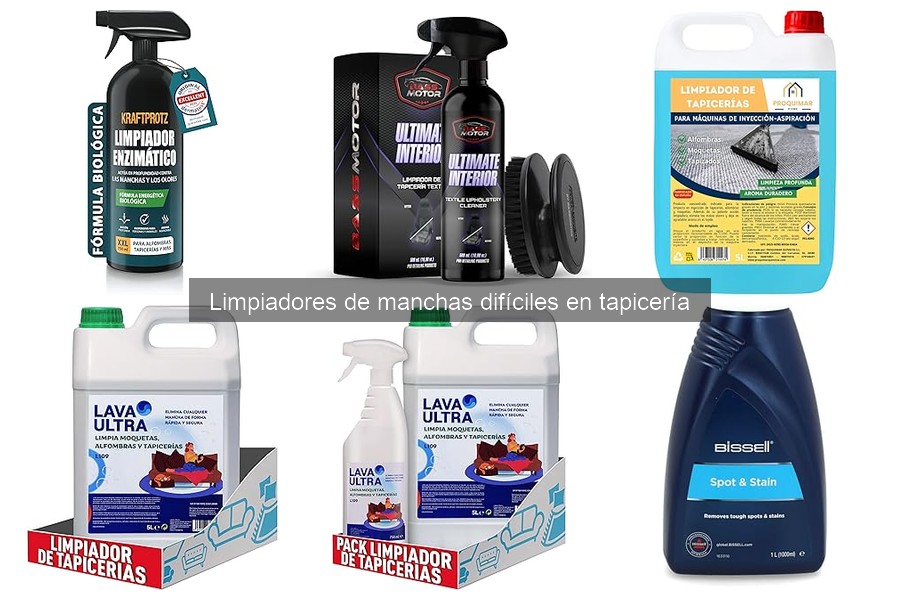 Comparativa de limpiadores de manchas para tapicería
