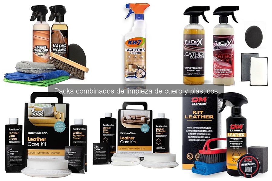 Comparativa de Packs de Limpieza de Cuero y Plásticos