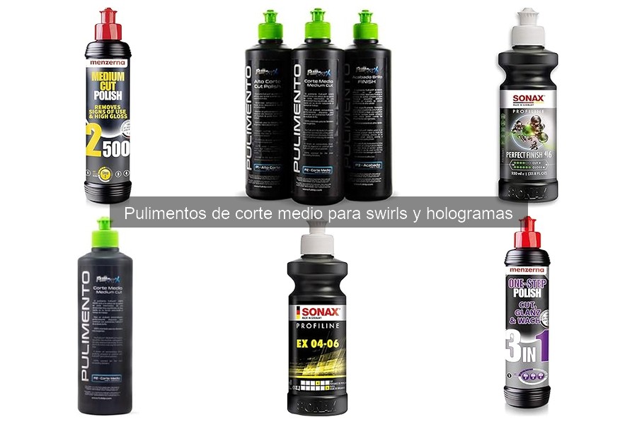 Comparativa de Pulimentos de Corte Medio para Swirls y Hologramas
