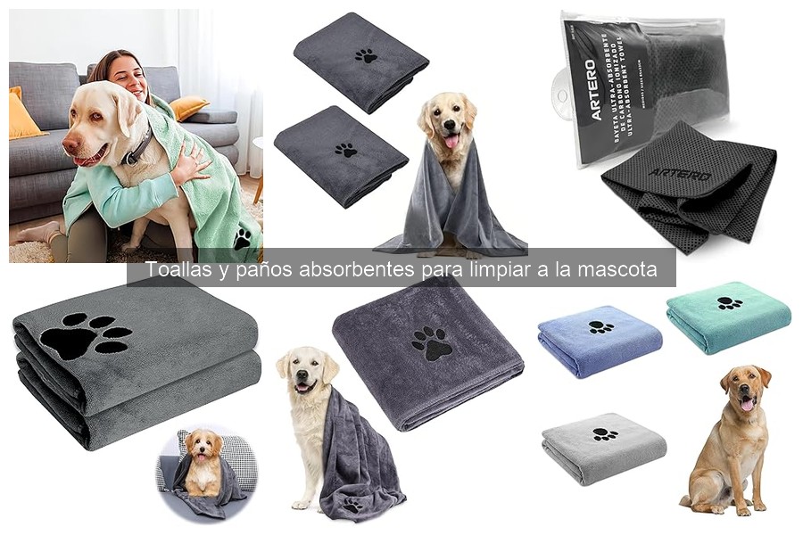 Comparativa de toallas absorbentes para limpiar mascotas