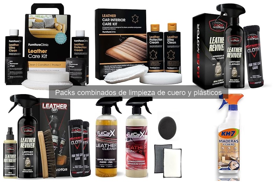 Dónde comprar packs combinados de limpieza de cuero y plásticos