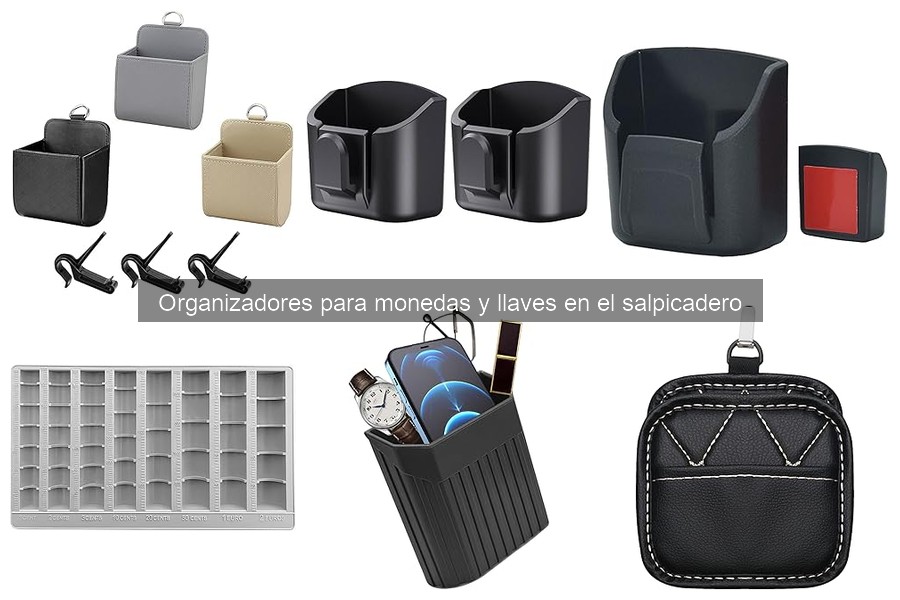 ** Guía para instalar organizadores de monedas y llaves en el coche