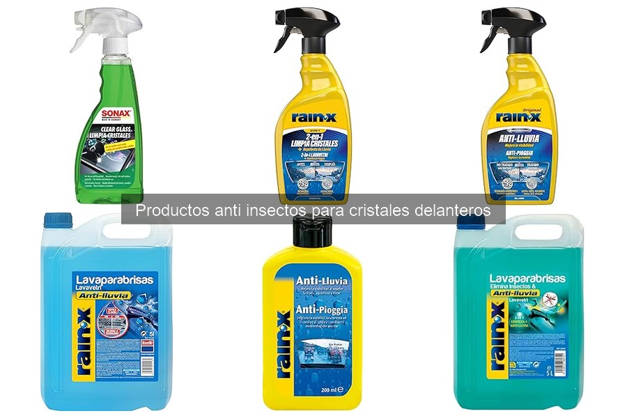 Ingredientes clave en productos anti insectos para cristales delanteros