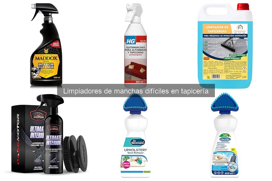 Los mejores limpiadores de manchas difíciles en tapicería