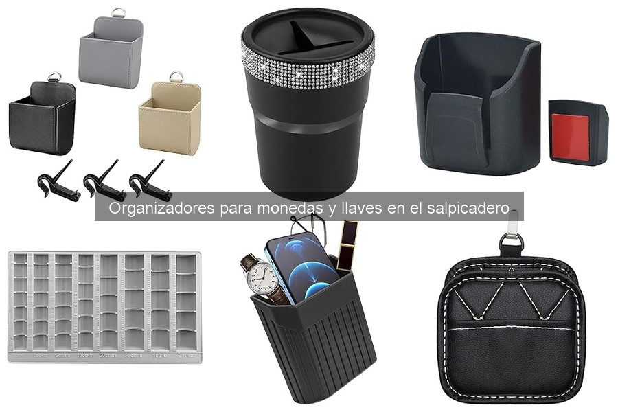 Medidas ideales para organizadores de monedas y llaves en coche