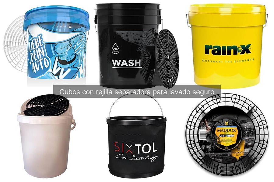 Mejores cubos con rejilla separadora para lavar tu coche