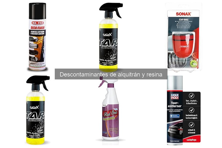 Mejores descontaminantes de alquitrán y resina para coches