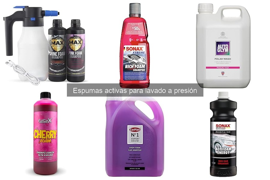 Mejores espumas activas para cada tipo de suciedad del coche