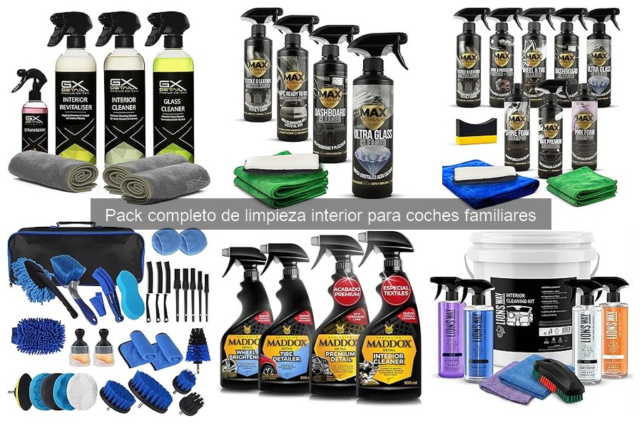 Mejores packs de limpieza interior para coches familiares 2023