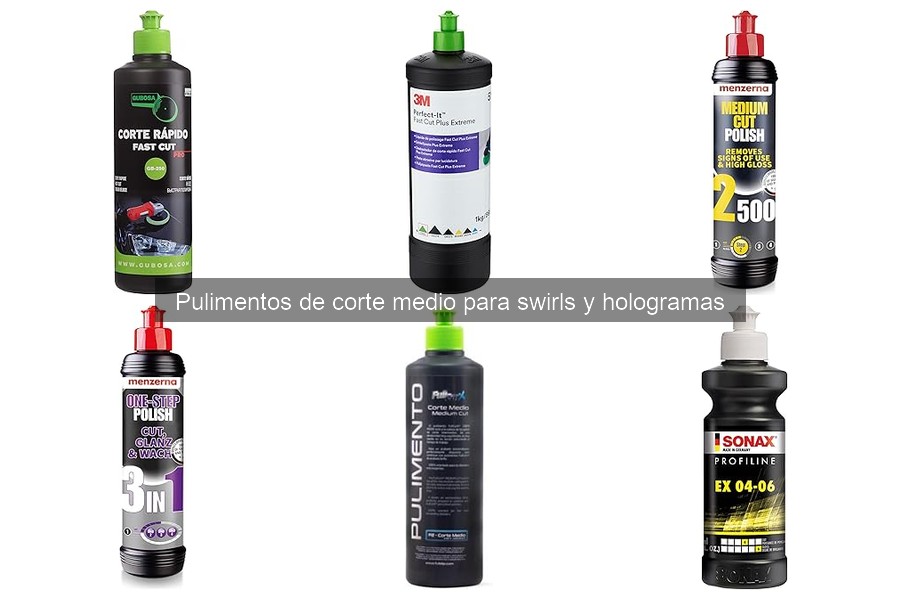 Mejores pulimentos de corte medio para eliminar swirls