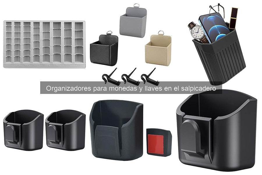 Organizadores para monedas y llaves en el salpicadero