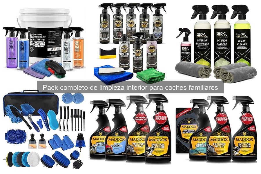 Pack Completo de Limpieza Interior para Coches Familiares