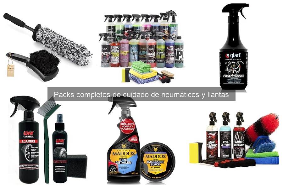 Pack completo para el cuidado de neumáticos y llantas