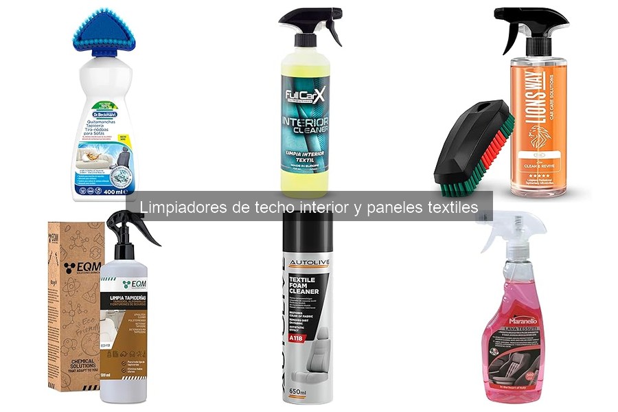 Precio promedio de limpiadores de techo interior para coches