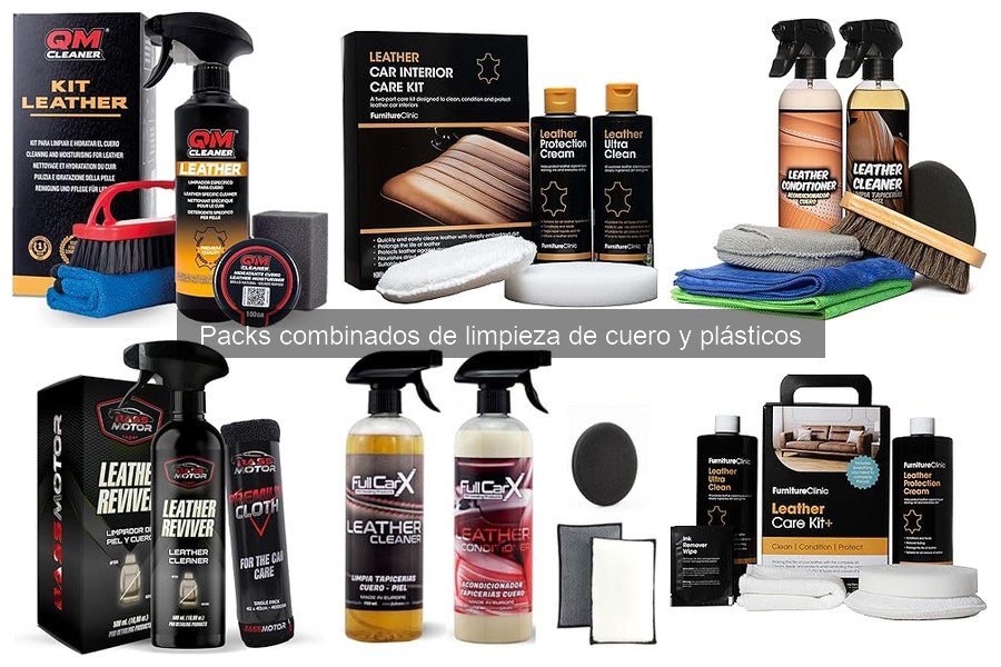 Precio promedio de packs limpiadores de cuero y plásticos