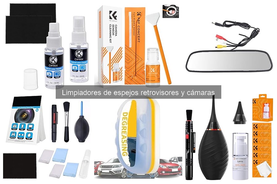 ¿Puedo usar limpiadores generales en espejos y cámaras?