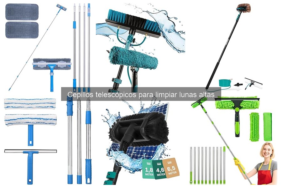¿Qué son los cepillos telescópicos para limpiar lunas altas?