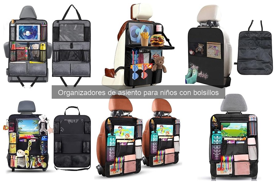 ¿Qué son los organizadores de asiento para niños con bolsillos?
