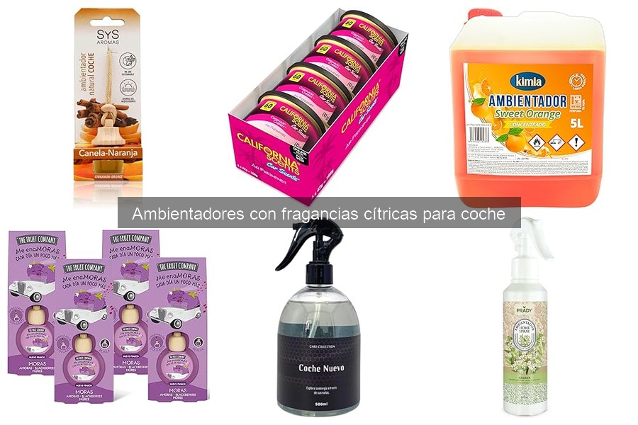 Tipos de ambientadores cítricos para coche: guía completa