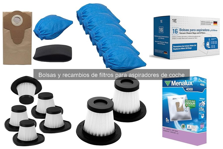 Tipos de bolsas y filtros para aspiradores de coche