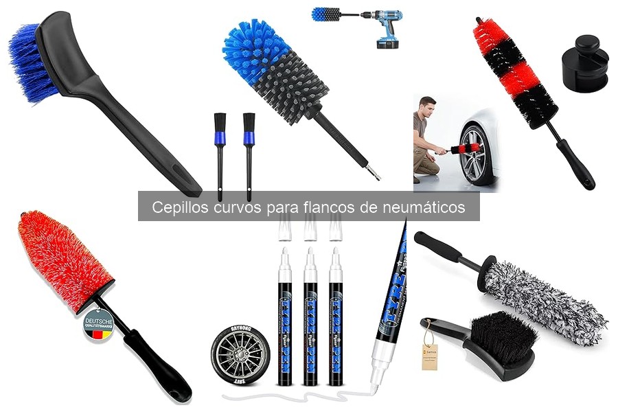 Tipos de cepillos curvos para flancos de neumáticos y sus usos