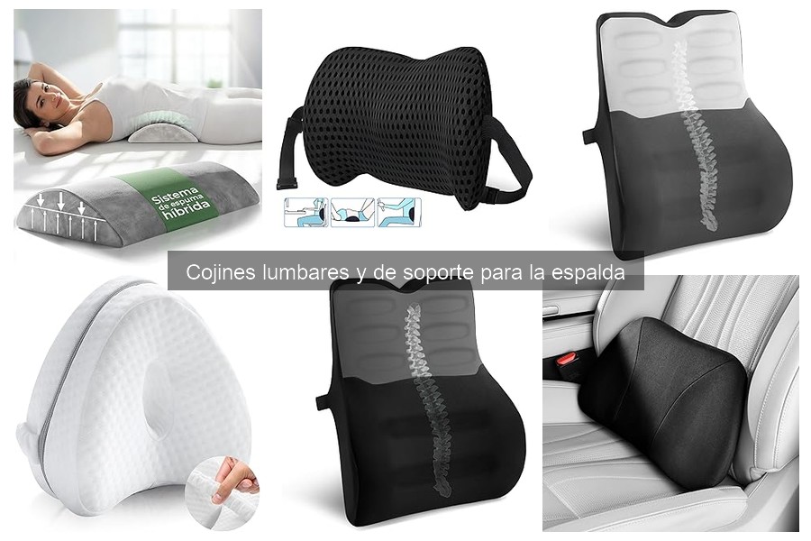 Tipos de cojines lumbares: guía de opciones y materiales