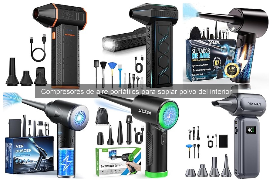 Tipos de compresores de aire portátiles para limpieza eficaz