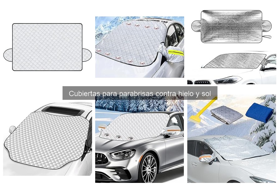 Tipos de cubiertas para parabrisas: hielo y sol a raya