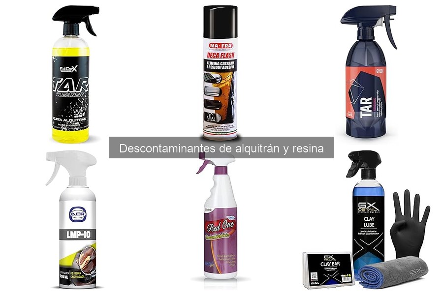 Tipos de descontaminantes de alquitrán y resina para coches