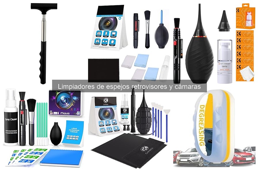 Tipos de limpiadores para espejos retrovisores y cámaras