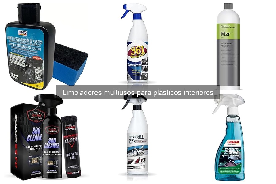 Tipos de plásticos aptos para limpiadores multiusos de coche