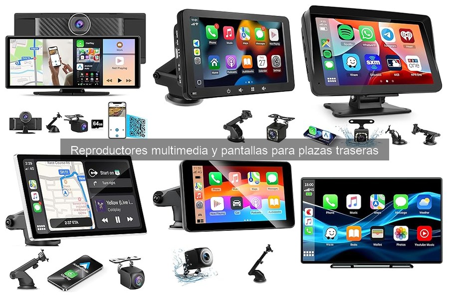 Tipos de reproductores multimedia para plazas traseras de coche