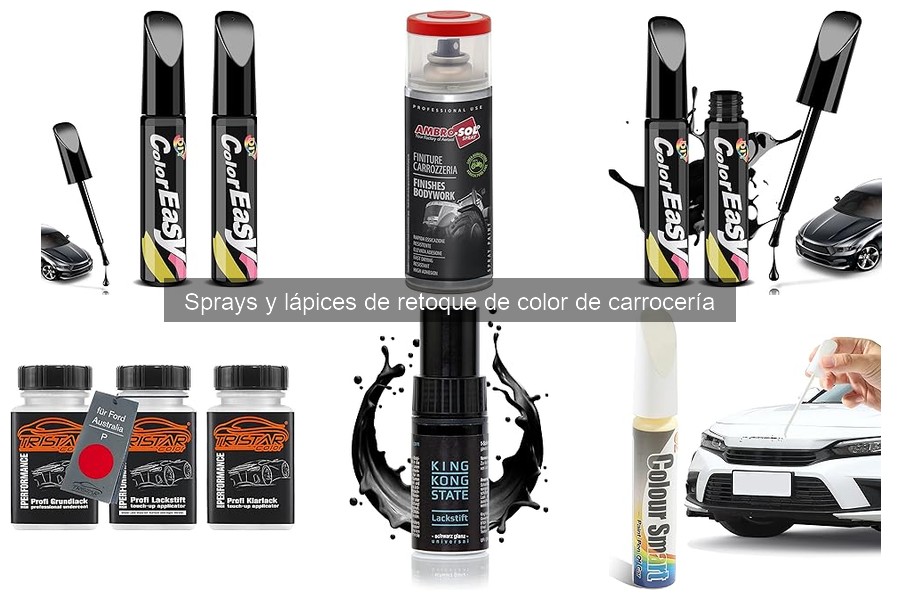 Tipos de sprays y lápices de retoque para carrocería